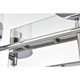 Living District - Benny 2 light Bath Sconce - Chrome And Clear