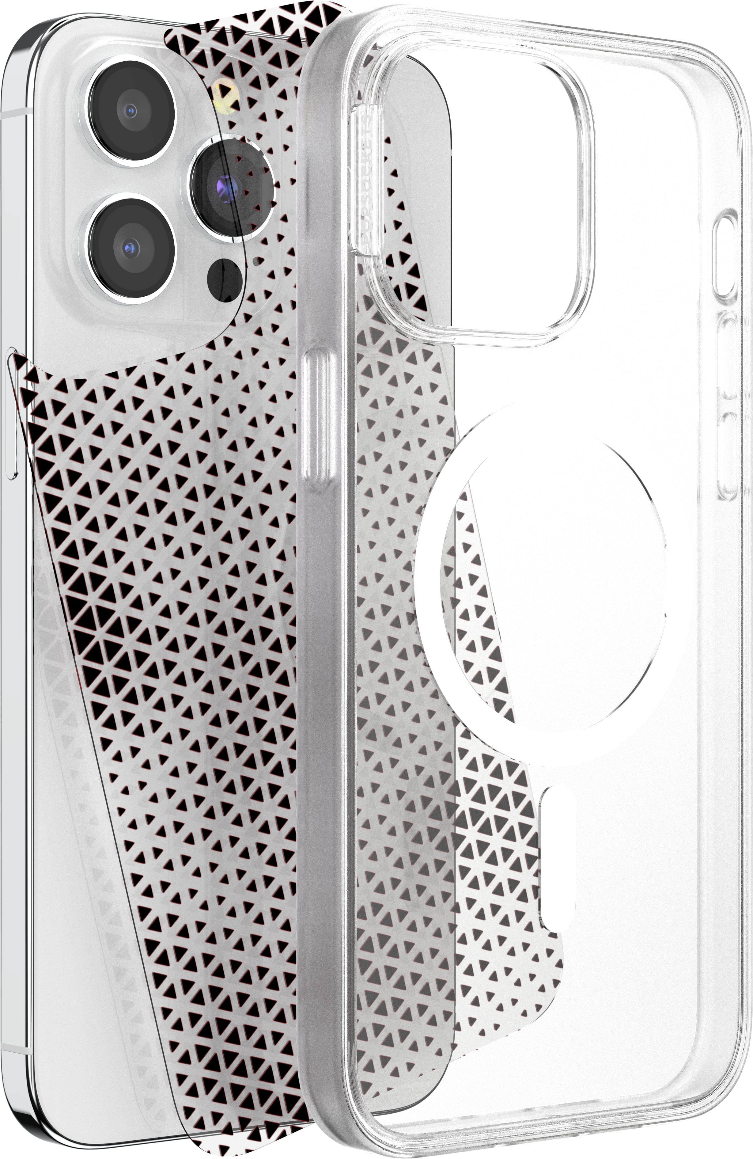 Alt View 2. PopSockets - Looks iPhone 15 Pro Max Swappable Graphic Case Inserts (3 per pack) - compatible w/ PopSockets PopCase only - Geo Collection.