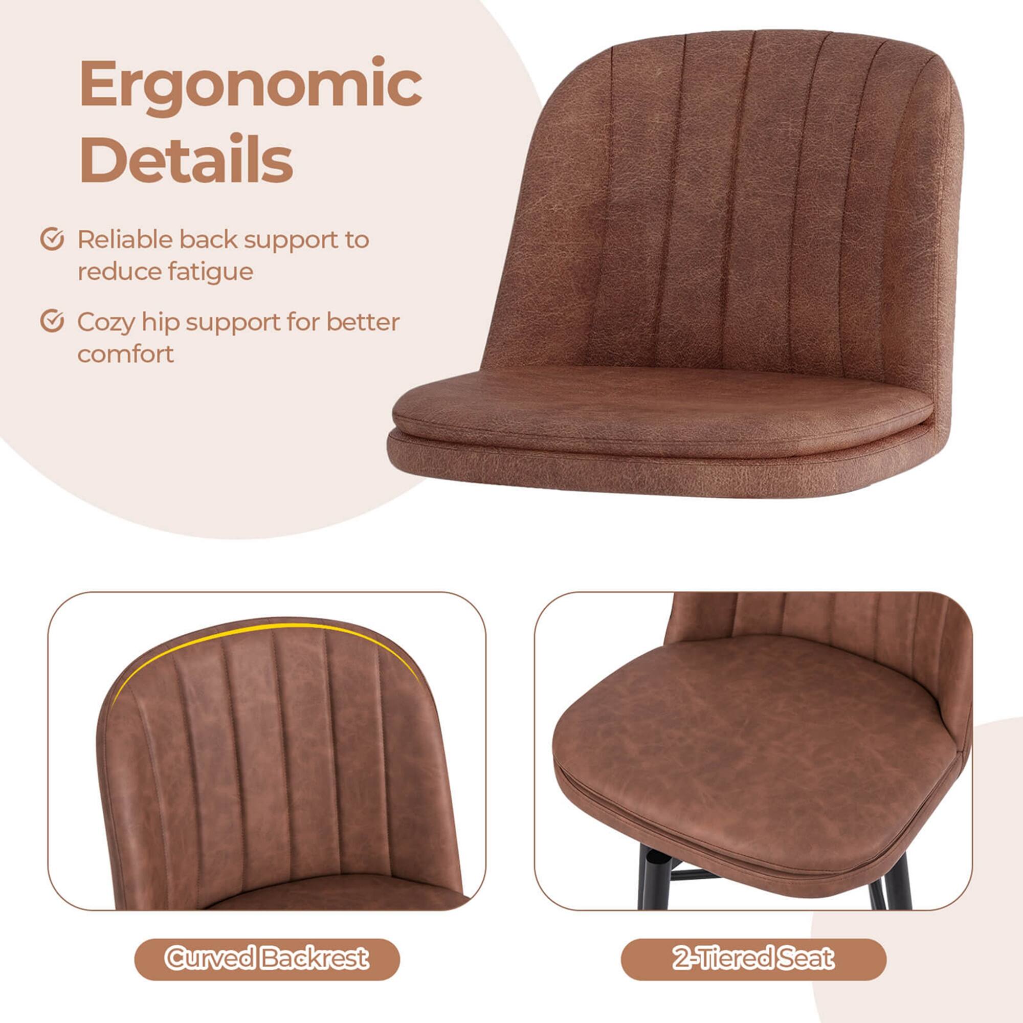 Ergonomic Details: Reliable back support to reduce fatigue, Cozy hip support for better comfort, Curved Backrest, 2 Tiered Seat.