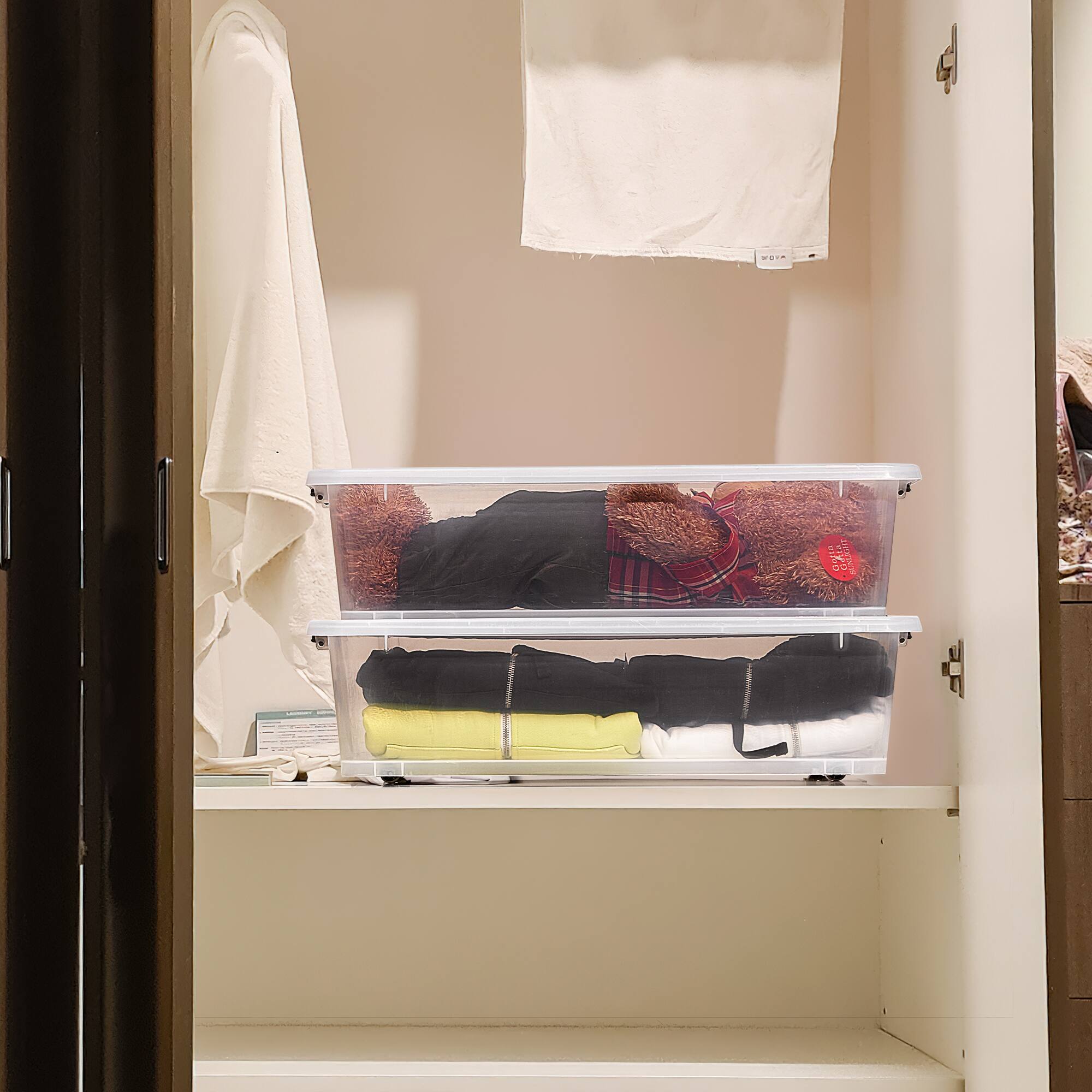 Alt View 1. Sorbus - Sorbus Jumbo Storage Bins with Metal Frame, Oxford Fabric Storage Containers with Large Clear Window & Carry Handles - Teal.