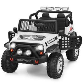 Gymax - 12V Electric Kids Ride On Car Truck w/ MP3 Horn 2.4G Remote Control - White