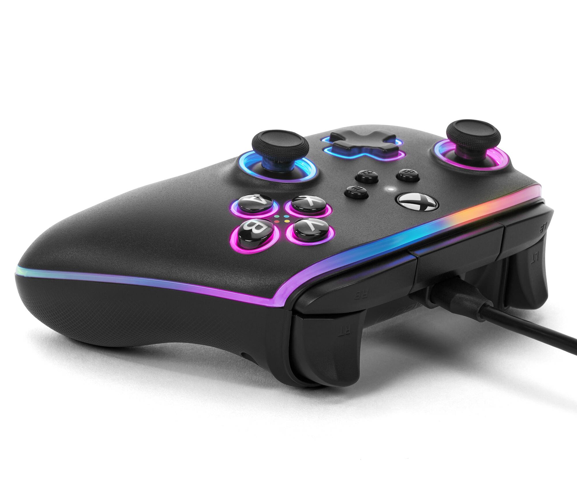 Alt View 13. PowerA - PowerA Advantage Wired Controller for Xbox Series X|S with Lumectra - Black - Black.