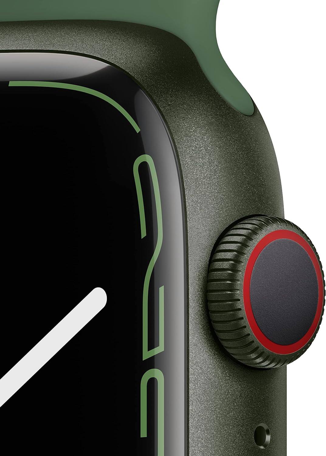 Angle. Apple - Refurbished Watch Series 7 Aluminum 41mm A2473 (GPS Only, No Cellular) - Green.