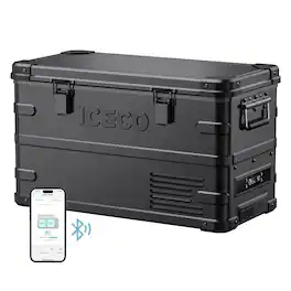 ICECO - APL35 Aluminum Dual Zone 37QT Portable Cooler - Black