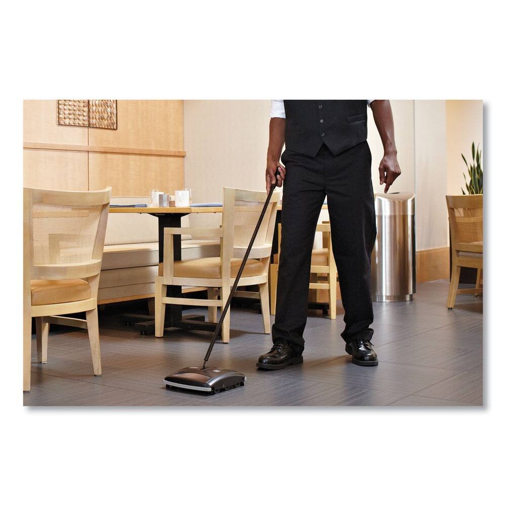 Left. RubberMaid - Rubbermaid Commercial Brushless Mechanical Sweeper - Black/Yellow.
