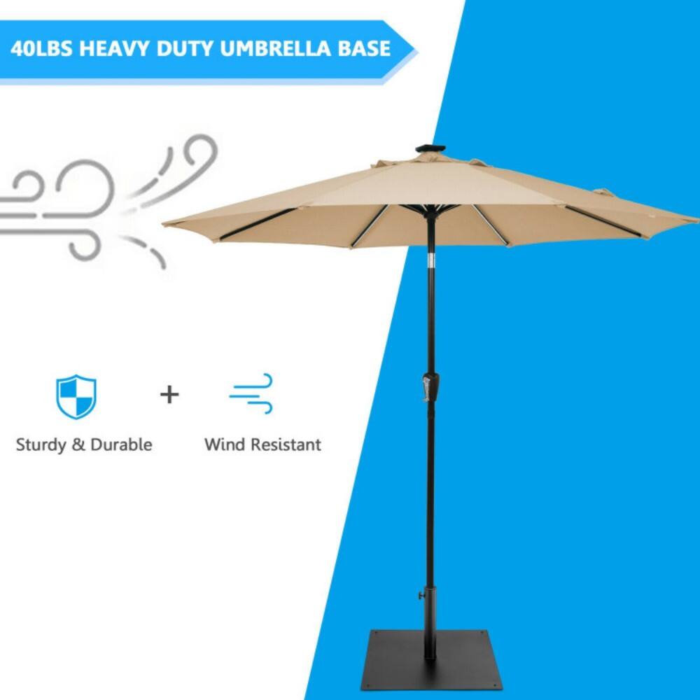 40LBS HEAVY DUTY UMBRELLA BASE

Sturdy & Durable + Wind Resistant