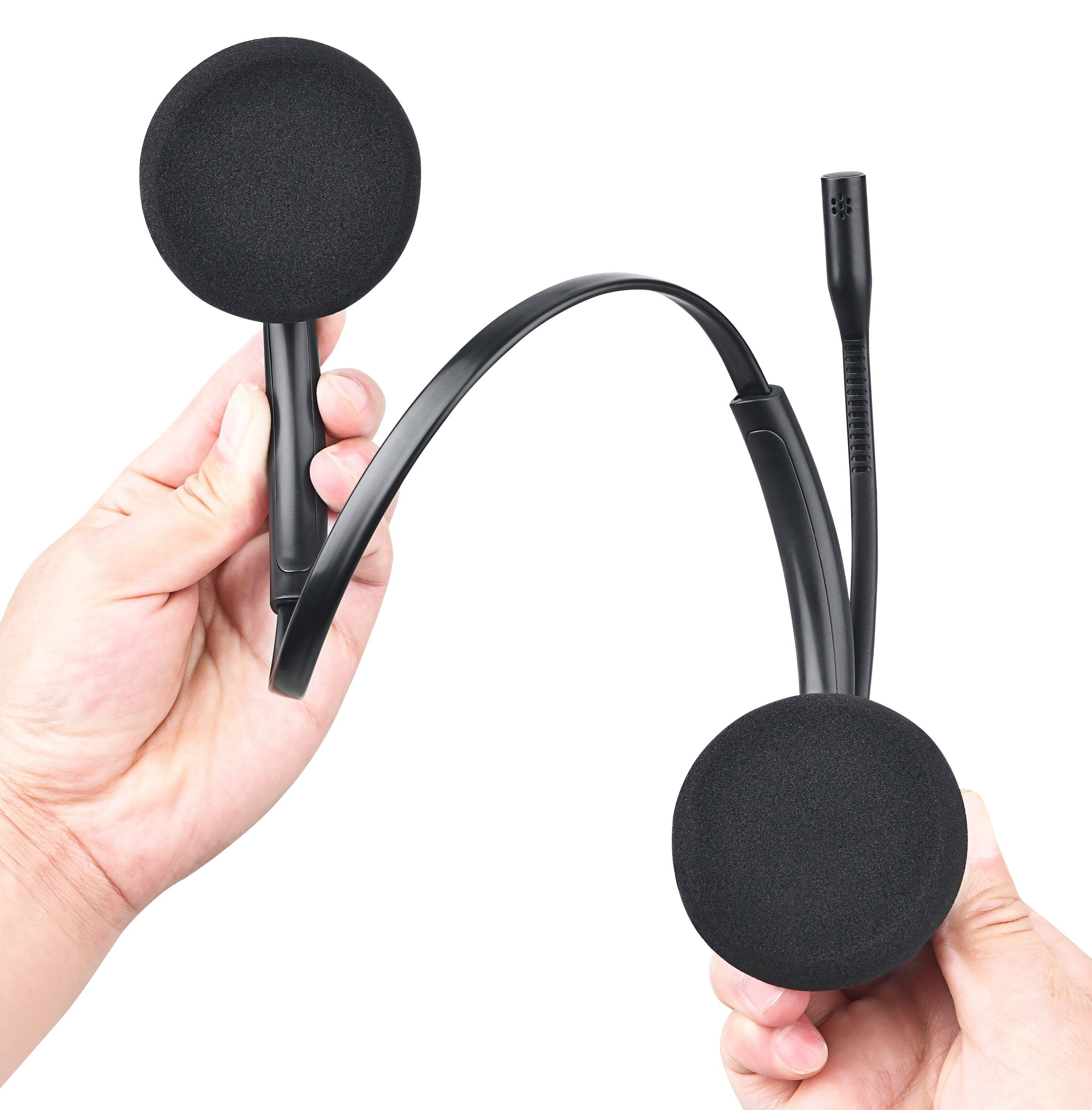 Alt View 2. Cluzine - Wireless Business Headset for Office and Call Center, Clear Sound Over-Ear Headphones for Phone Calls - Black.