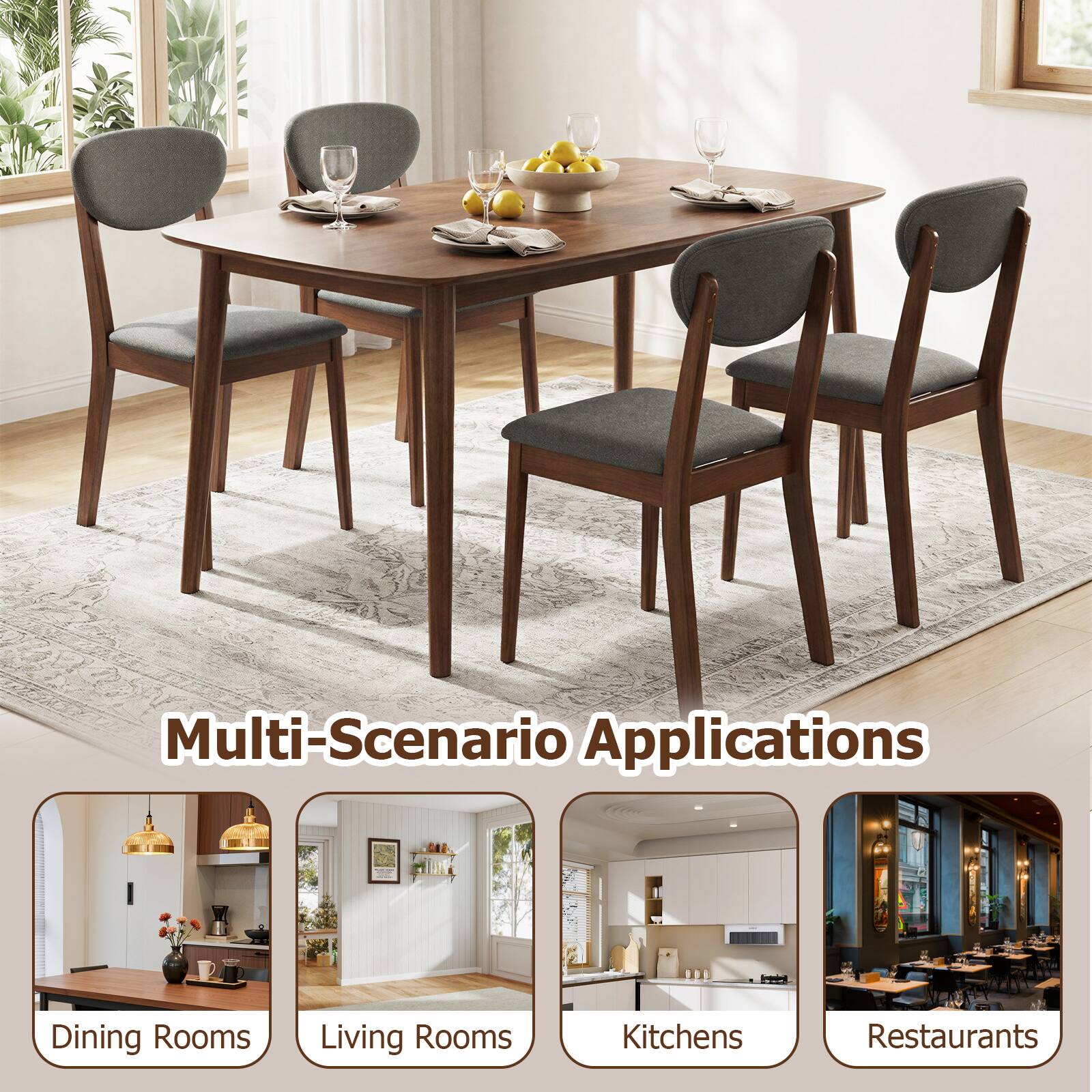 Multi-Scenario Applications

Dining Rooms
Living Rooms
Kitchens
Restaurants