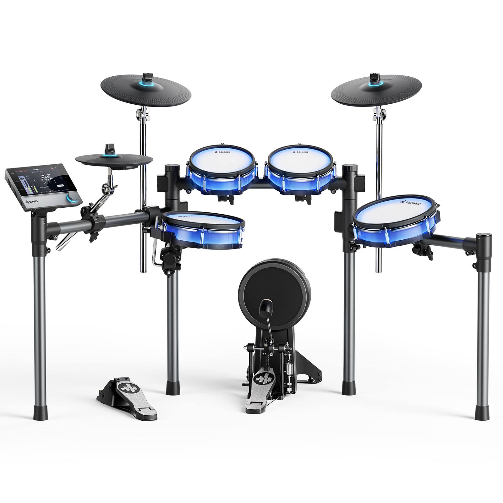 Front. Donner music - Donner BackBeat Professional Electronic Drum Kit.