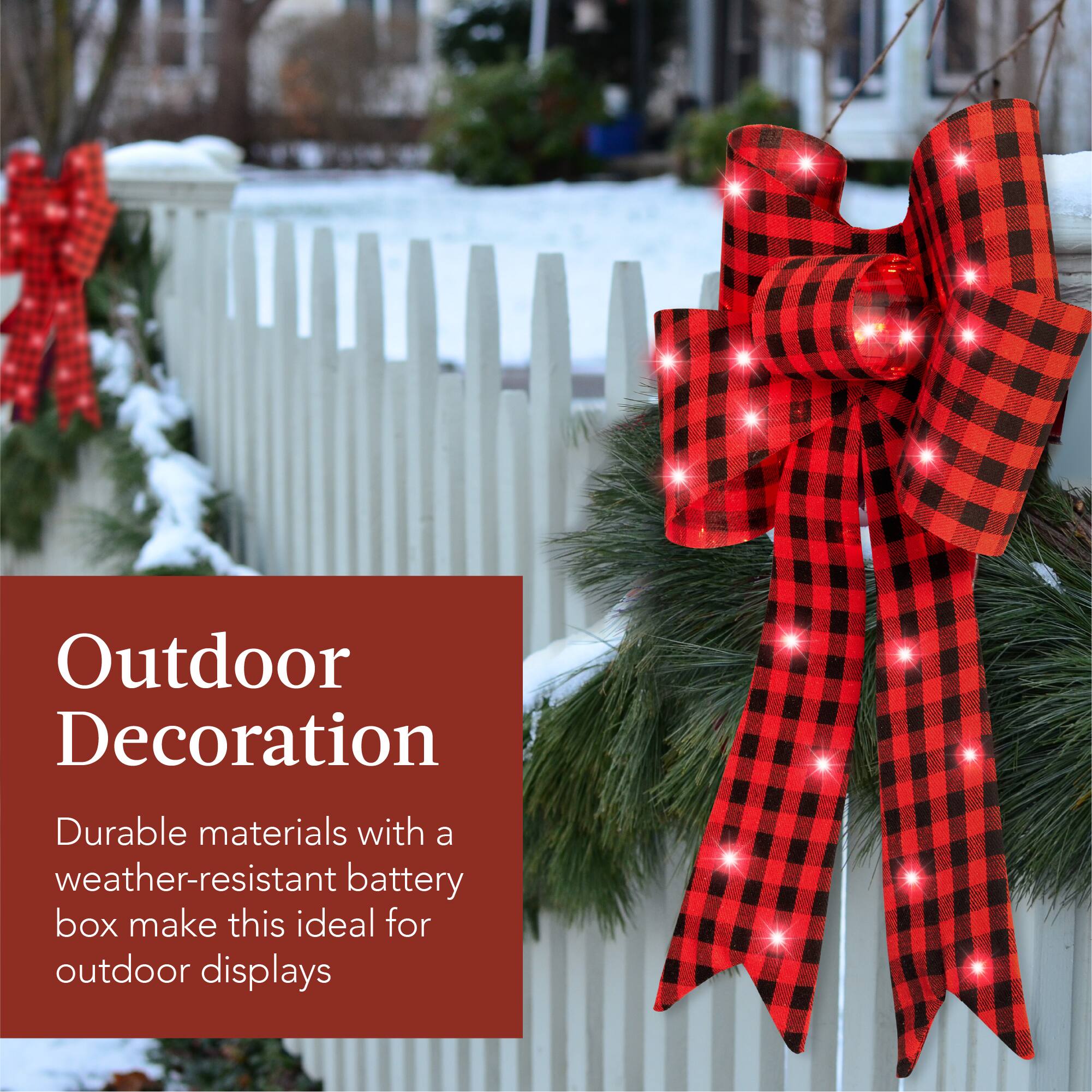 Outdoor Decoration

Durable materials with a weather-resistant battery box make this ideal for outdoor displays
