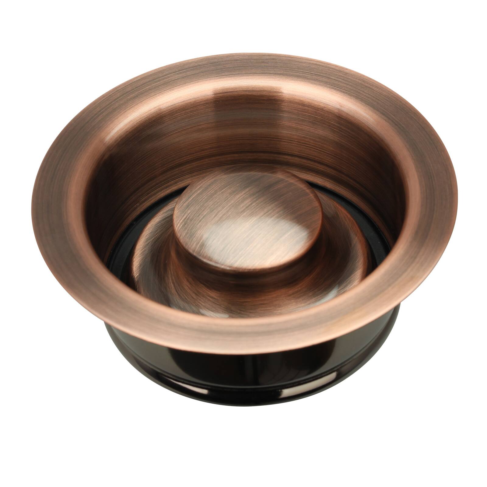 Front. Akicon - Akicon Brass Kitchen Sink Garbage Disposal Flange Stopper One Size Rim for 3-1/2 in. Drain Hole in Antique Copper - Antique Copper.