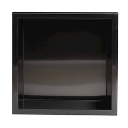 Alfi - 12" x 12" Brushed PVD Stainless Steel Square Single Shelf Shower Niche - Black