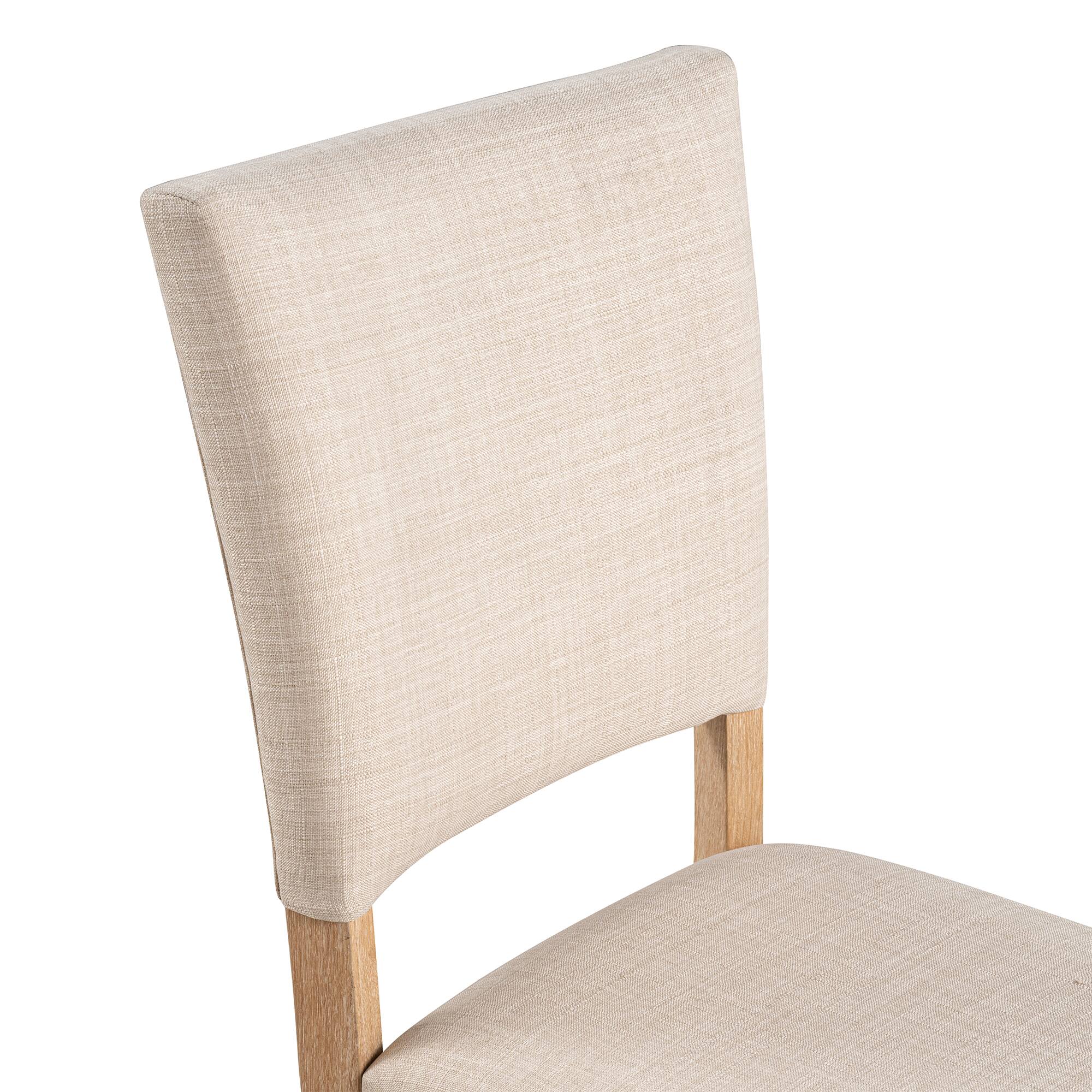 Alt View 5. Vaczon - Transitional Upholstered Dining Chair, Fabric Seat & Back, Padded Cushioned Accent Chair for Kitchen Dining Room - Natural.