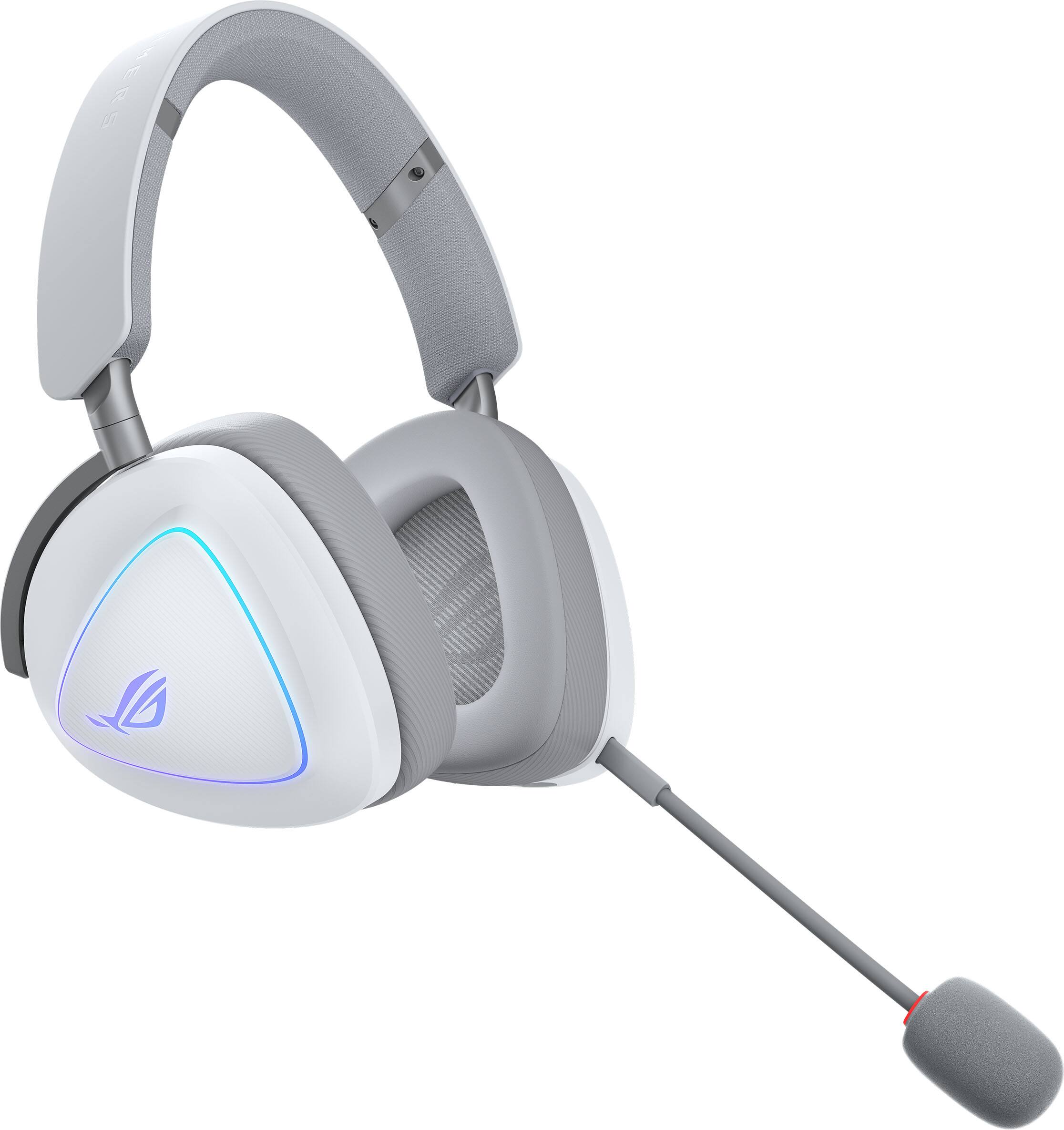 Alt View 2. ASUS - ROG Delta II Wireless Gaming Headset for PC/Mac, Xbox, PS5, PS4 and Switch - White.