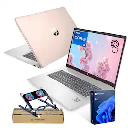HP - Upgraded - 17.3" HD+ Touchscreen Laptop - Intel Core i7-1355U - 64GB RAM 2TB SSD - Numeric Keypad & Backlit KB - Laptop Cooler - Rose