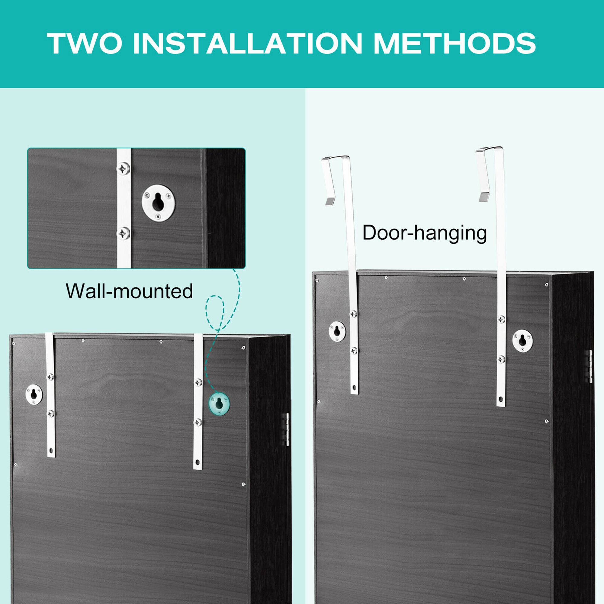 TWO INSTALLATION METHODS

Wall-mounted

Door-hanging