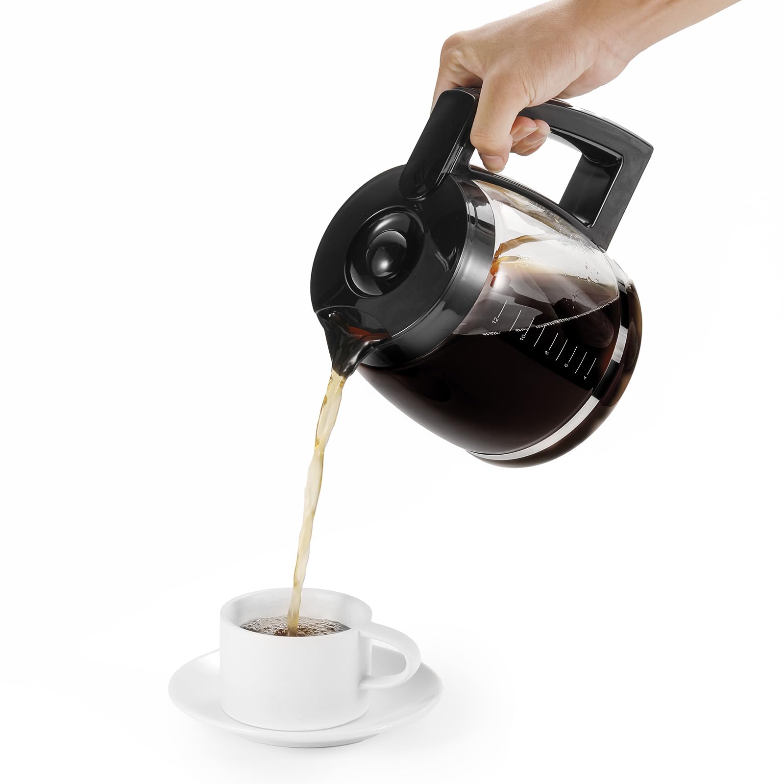 Alt View 3. Dapper Styles - 12-cup Replacement Glass Carafe Compatible With Cuisinart Coffee Maker 12 Cup Pot For Models Dcc-1100bk Dcc... - Default.