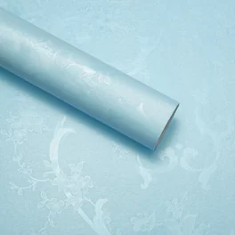Unique Bargains - Vintage Floral Wallpaper, 23.6x394 Self-Adhesive Vinyl Waterproof Peony Peel & Stick Contact for Bedroom/Bathroom - Peony Pattern-Blue