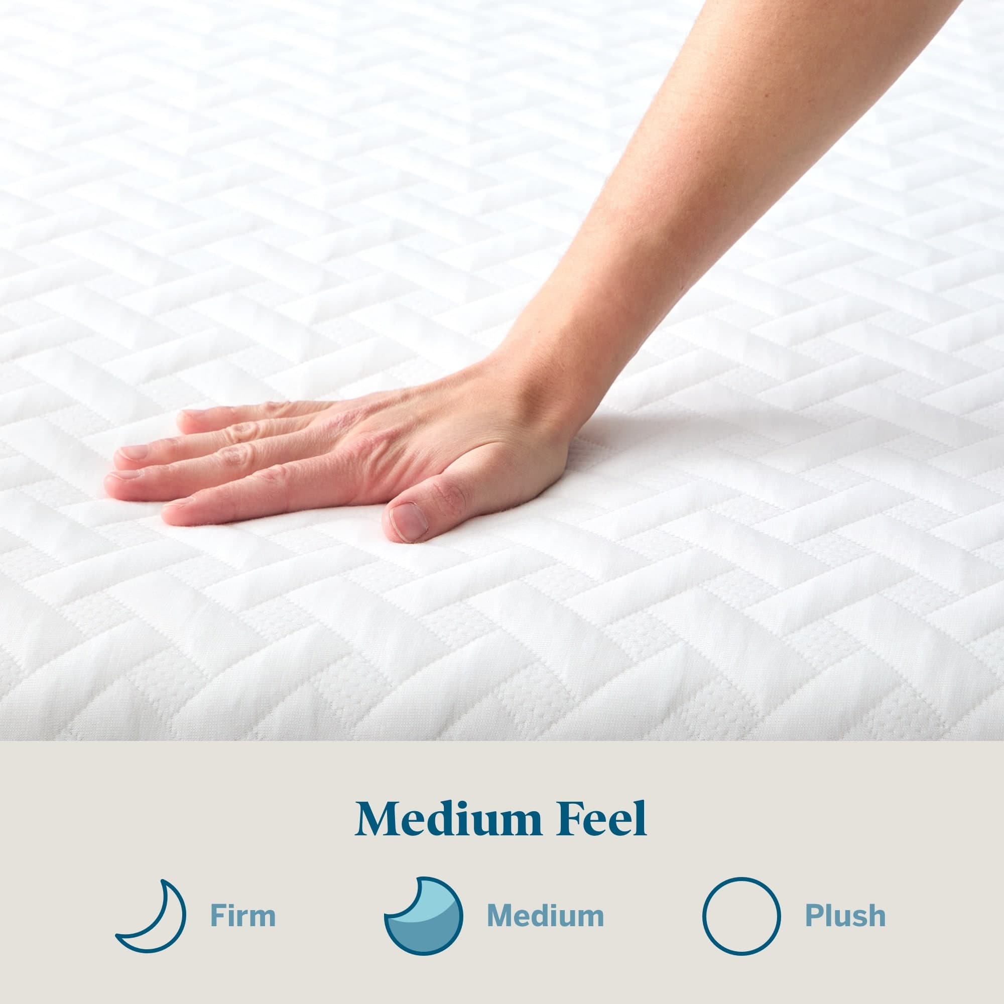 Left. Lucid Comfort Collection - 10-inch Medium Firm Gel Memory Foam Mattress -Full - White.