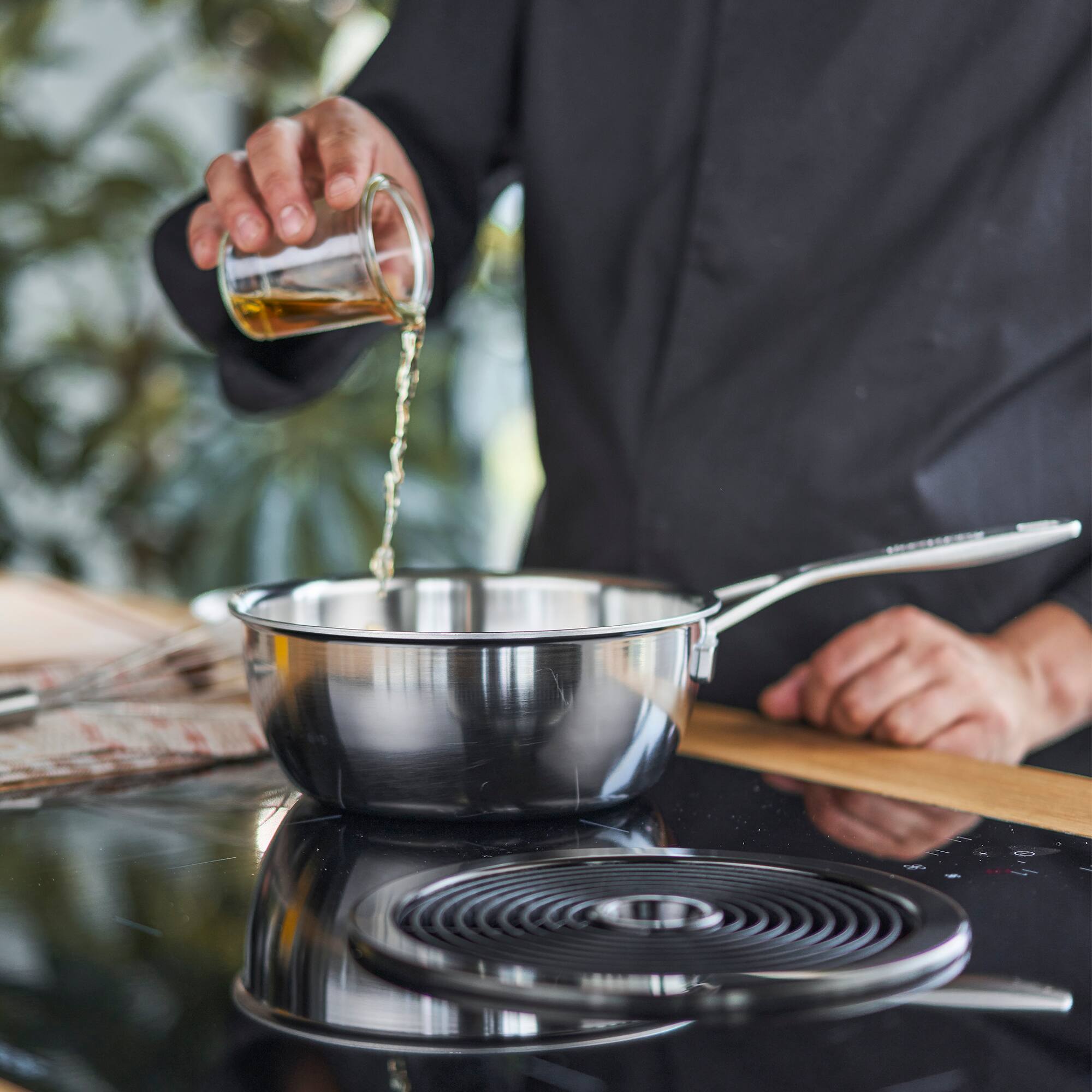 Alt View 2. Demeyere - Demeyere Industry 5-Ply 2-qt Stainless Steel Saucier - Stainless Steel.