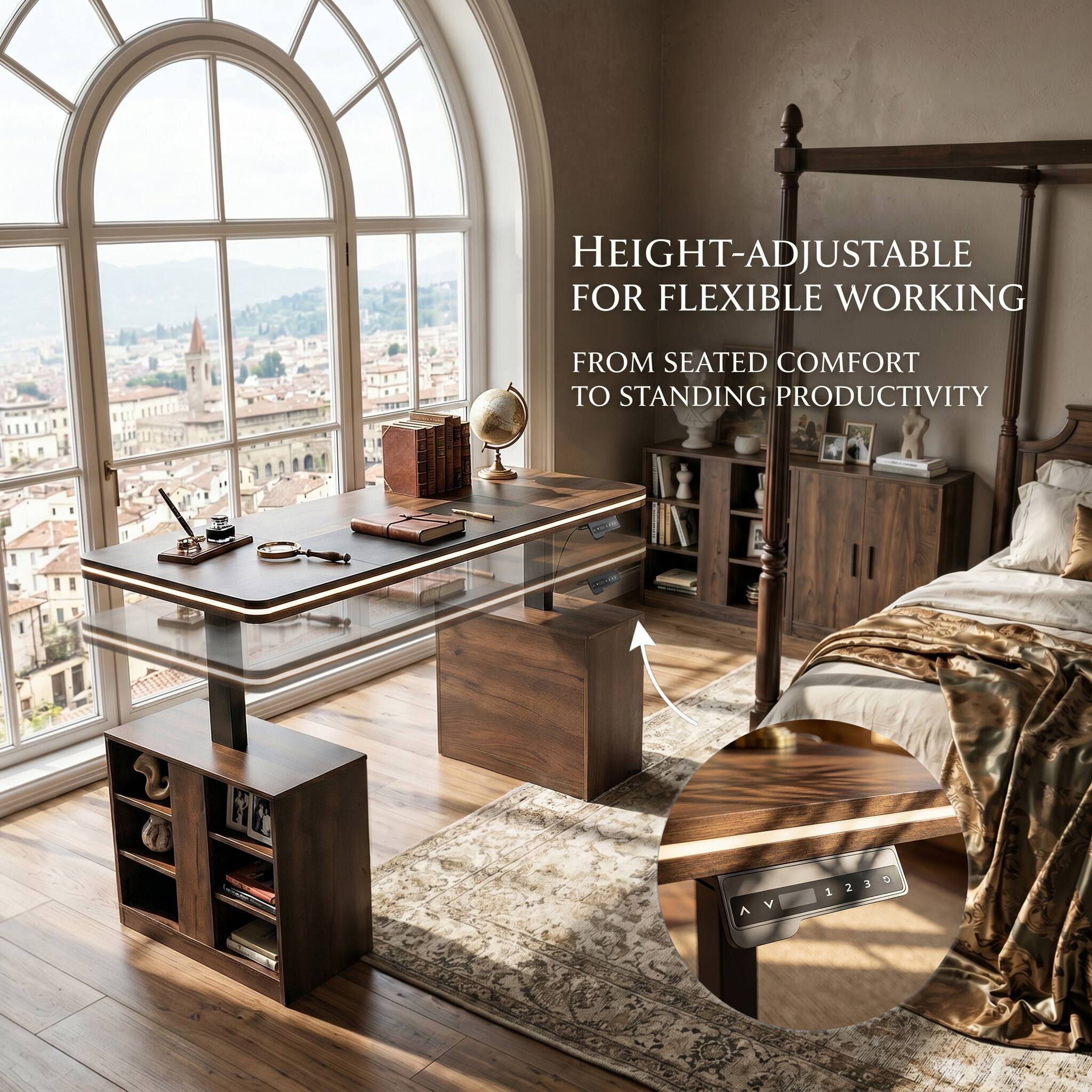 HEIGHT-ADJUSTABLE FOR FLEXIBLE WORKING FROM SEATED COMFORT TO STANDING PRODUCTIVITY - WAVA V1230