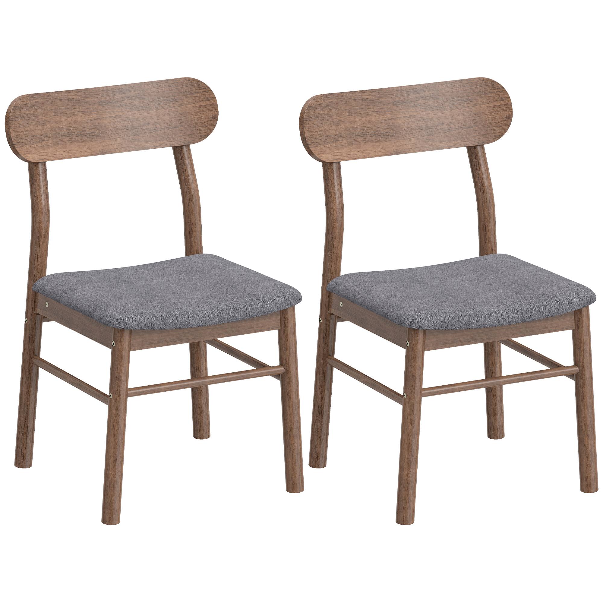 Alt View 1. Homcom - of 2 Dining Chairs - Gray.