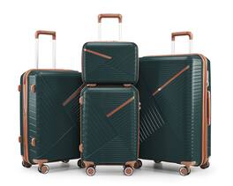 HTUTWOO - Luggage Sets 4 Piece(14/20/24/28) - Expandable Lightweight Suitcase, 360° Spinner Wheels, PP Material, TSA Lock - Army Green