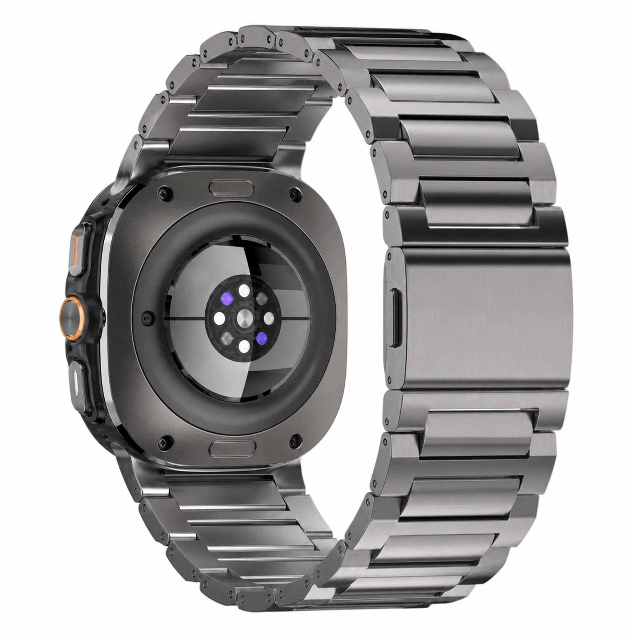 Back. Ultra Supply Co - Titan G4 Titanium Band for Galaxy Watch Ultra 2 / Ultra 47mm - Silver.