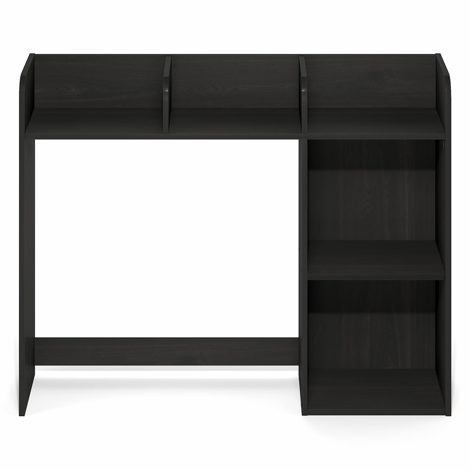 Alt View 6. Furinno - BASIC Book Shelf, Desk Shelf, 5-Shelf Desktop Hutch, Desk Organzier, for Office Supplies, Office Desk Accessories - Espresso.