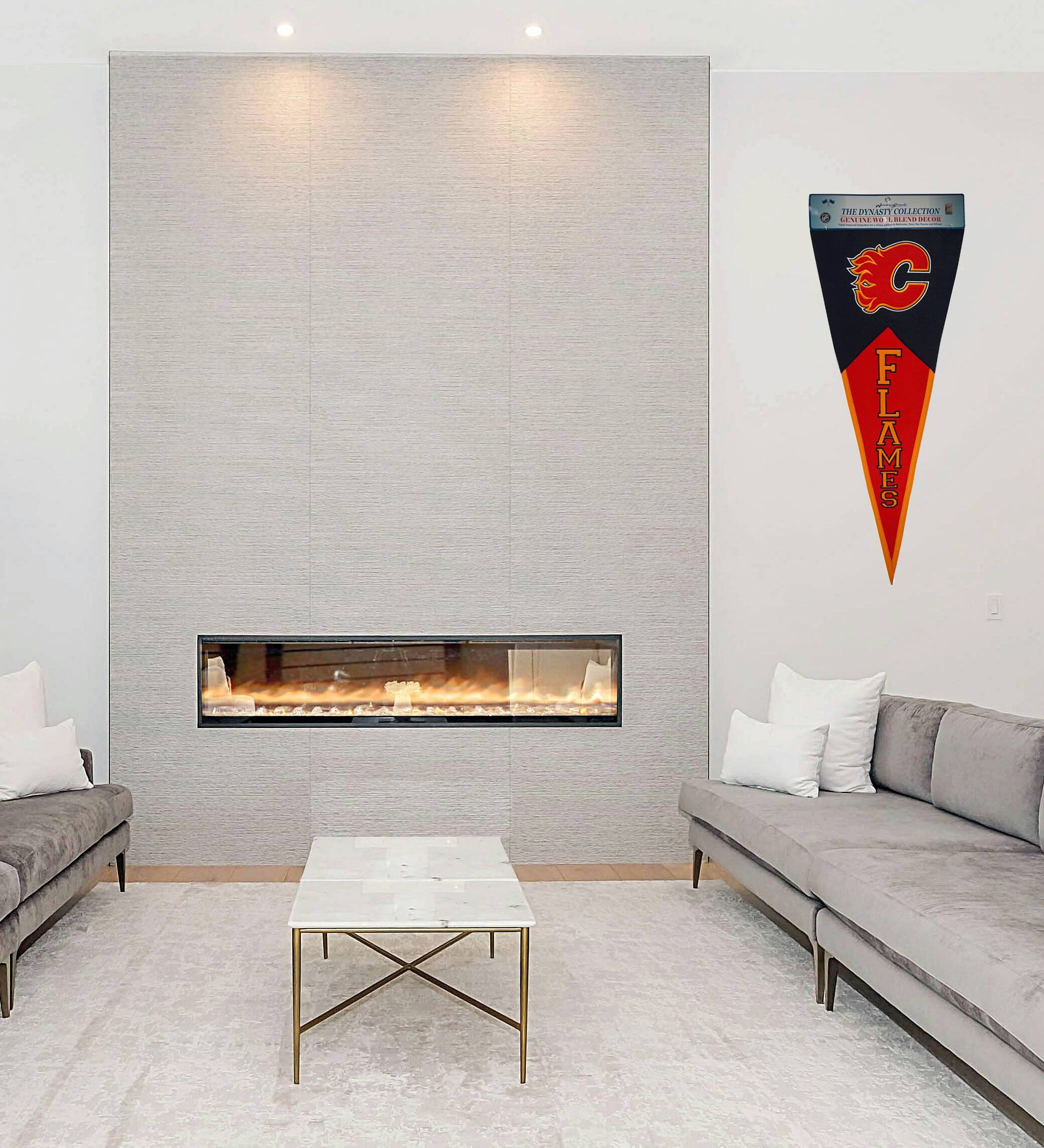 The text on the image reads:

"THE DOMINIC COLLECTION
FLAMES"