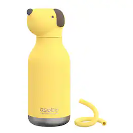 Asobu - 16-Oz Bestie Bottle Insulated Stainless Steel Water Bottle with Reusable Flexi Straw - Dog