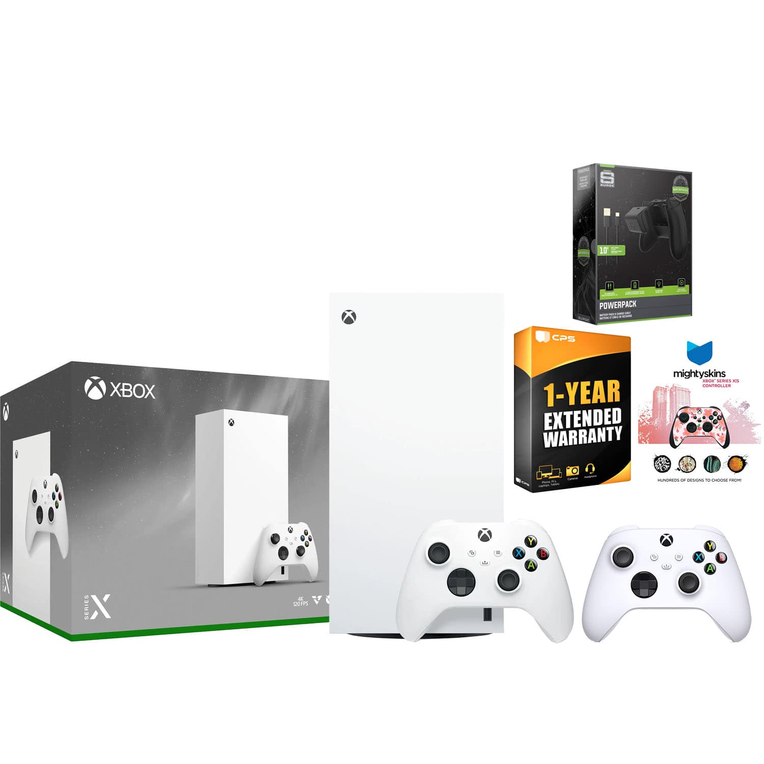 XBOX Series X 1TB Digital Console with Extra Controller, Battery Pack, MightySkins Code and 1 Year Warranty - Robot
