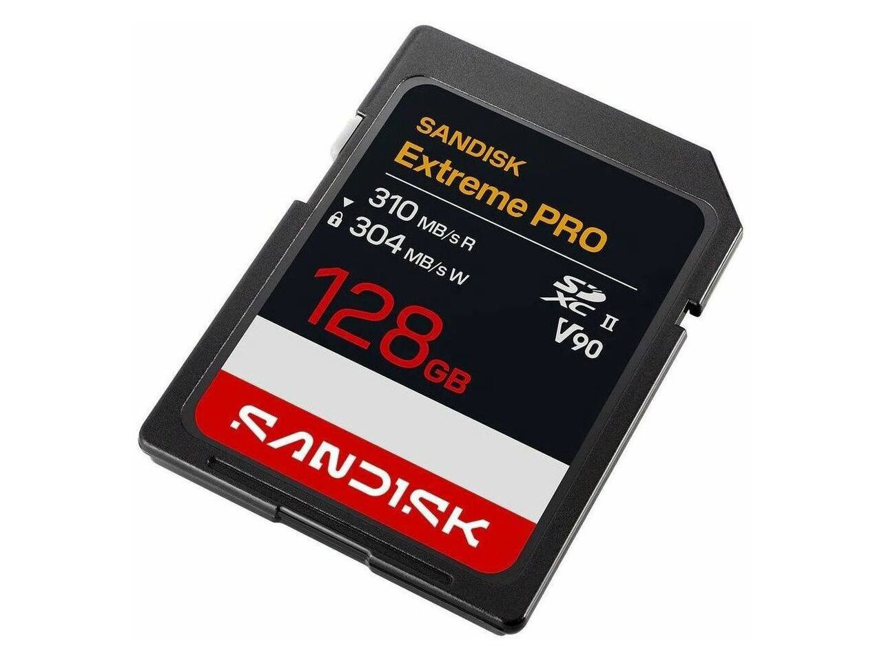 SANDISK Extreme PRO 310 MB/s R 304 MB/s W 128GB V90