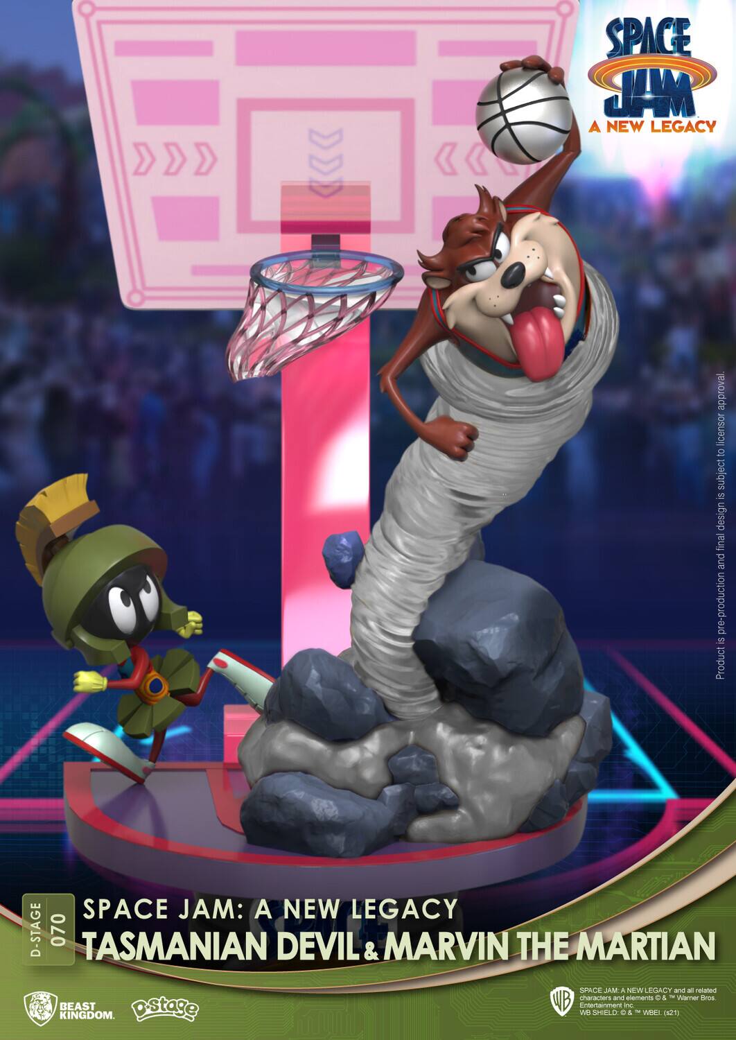 SPACE JAM: A NEW LEGACY approval. Licensor to subject is design final and pre-production is Product SPACE JAM: A NEW LEGACY D-STAGE 070 TASMANIAN DEVIL & MARVIN THE MARTIAN SPACE JAM: A NEW LEGACY and all related characters and elements © & ™ Warner Bros. Entertainment Inc. WB SHIELD & © & ™ WB (621).