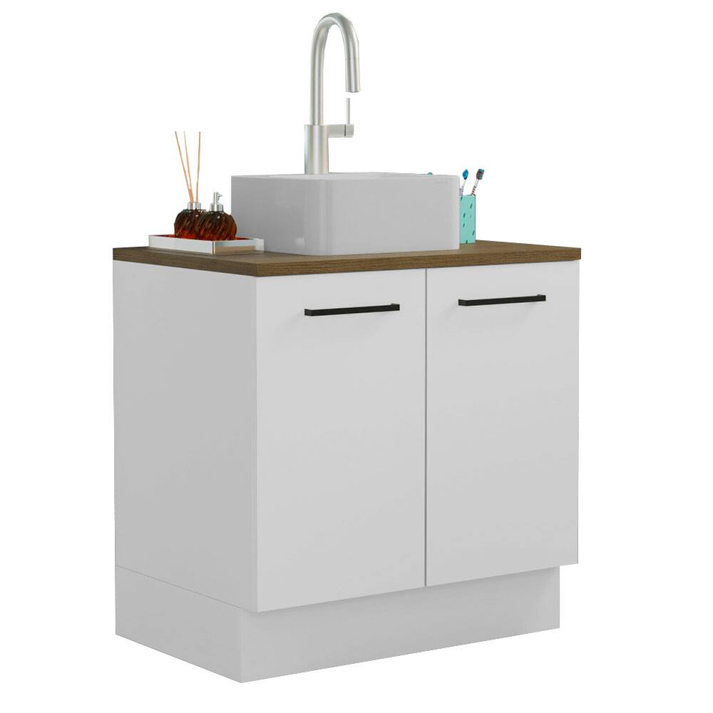 Madesa - Bathroom Cabinet with 2 Doors Storage Unit Ideal for Bathroom Organization and Decluttering – - White price history on PriceWatchPro