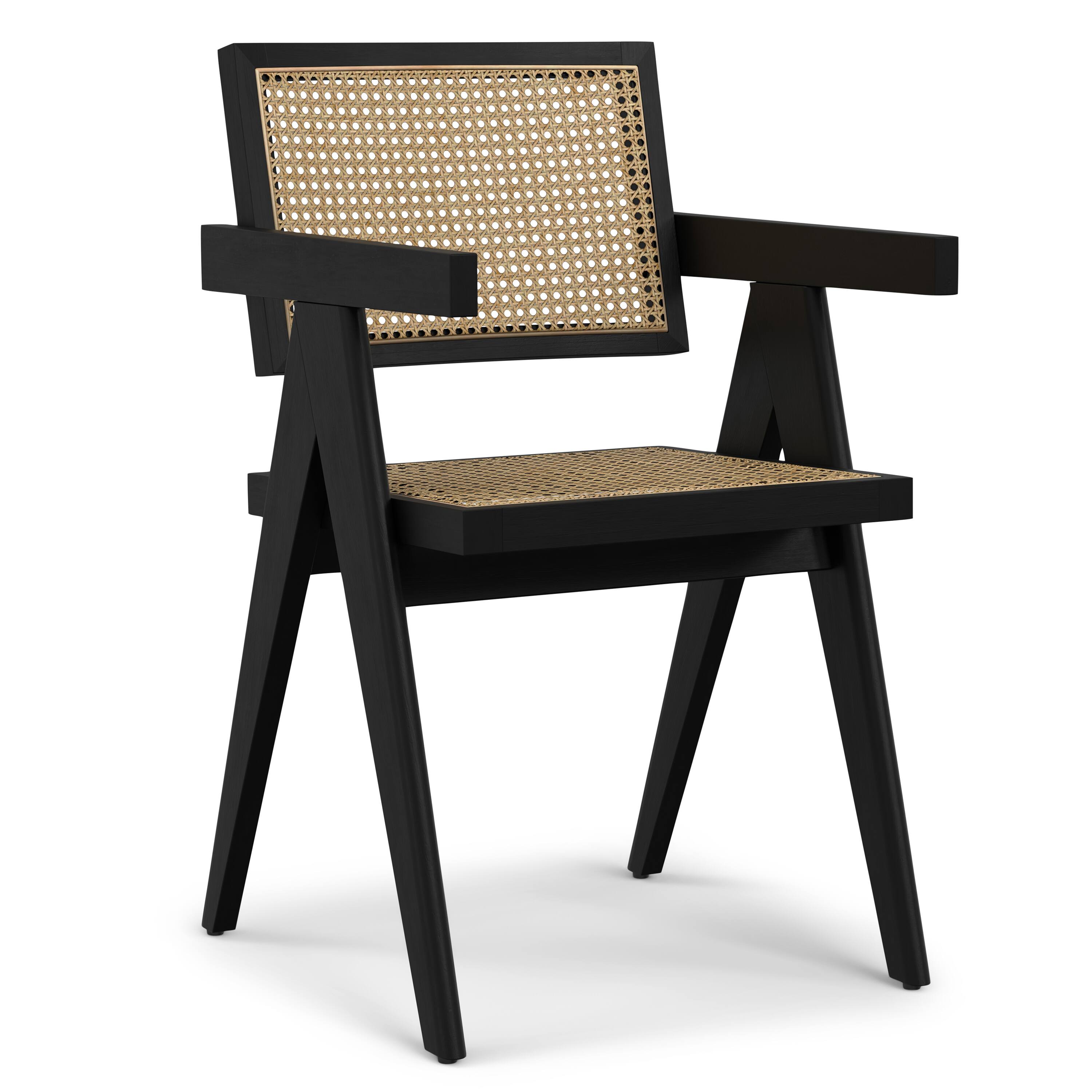 Alt View 2. Simpli Home - Regina Dining Armchair (Set of 2) in Black - Black.