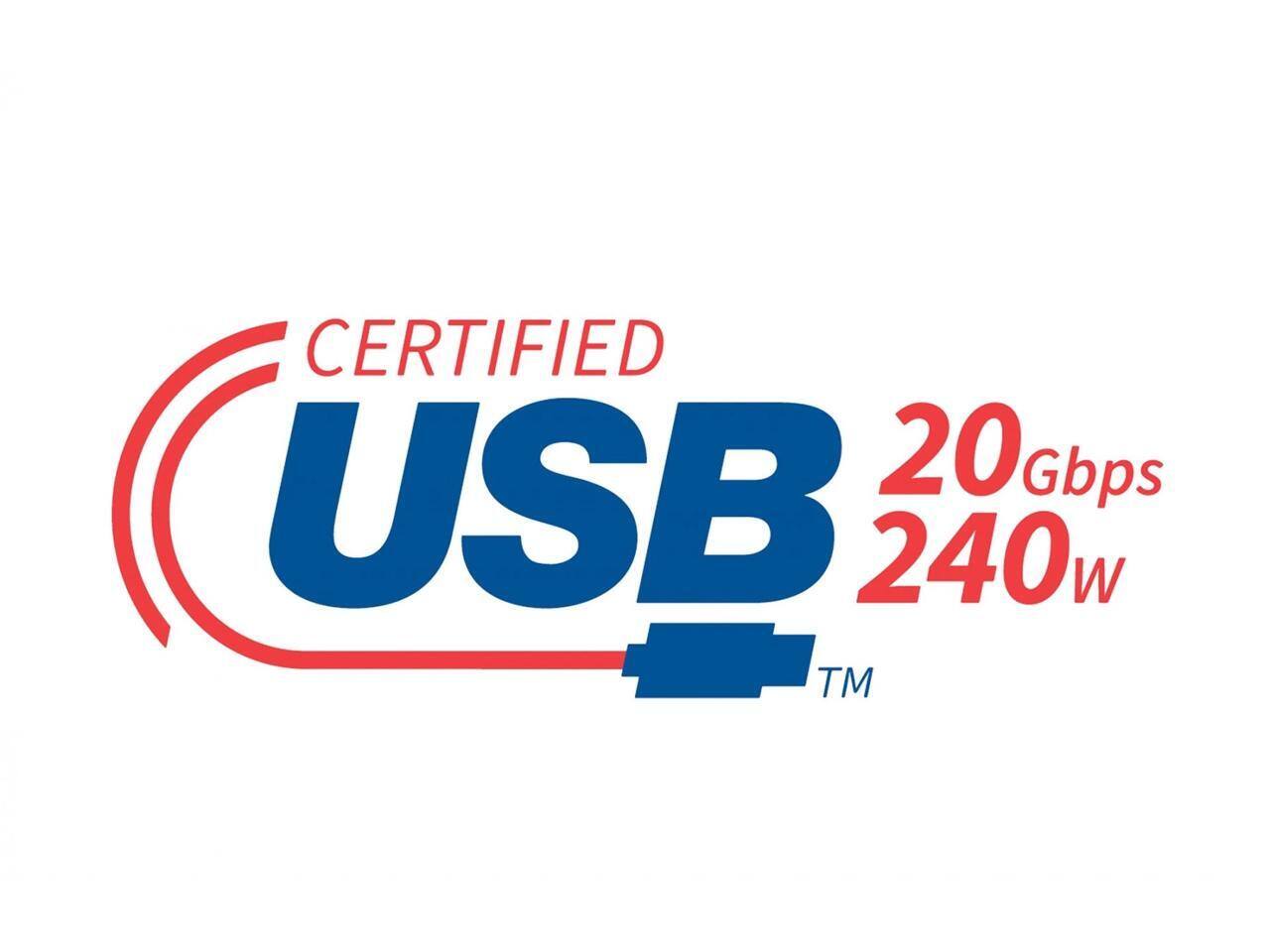 CERTIFIED USB 20Gbps 240W