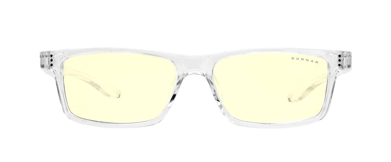 Front. GUNNAR - GUNNAR Gaming Glasses - Cruz Kids Large, Crystal, Amber Neutral Lens - Blue Light Blocking, Relieve Dry Eye - Crystal.