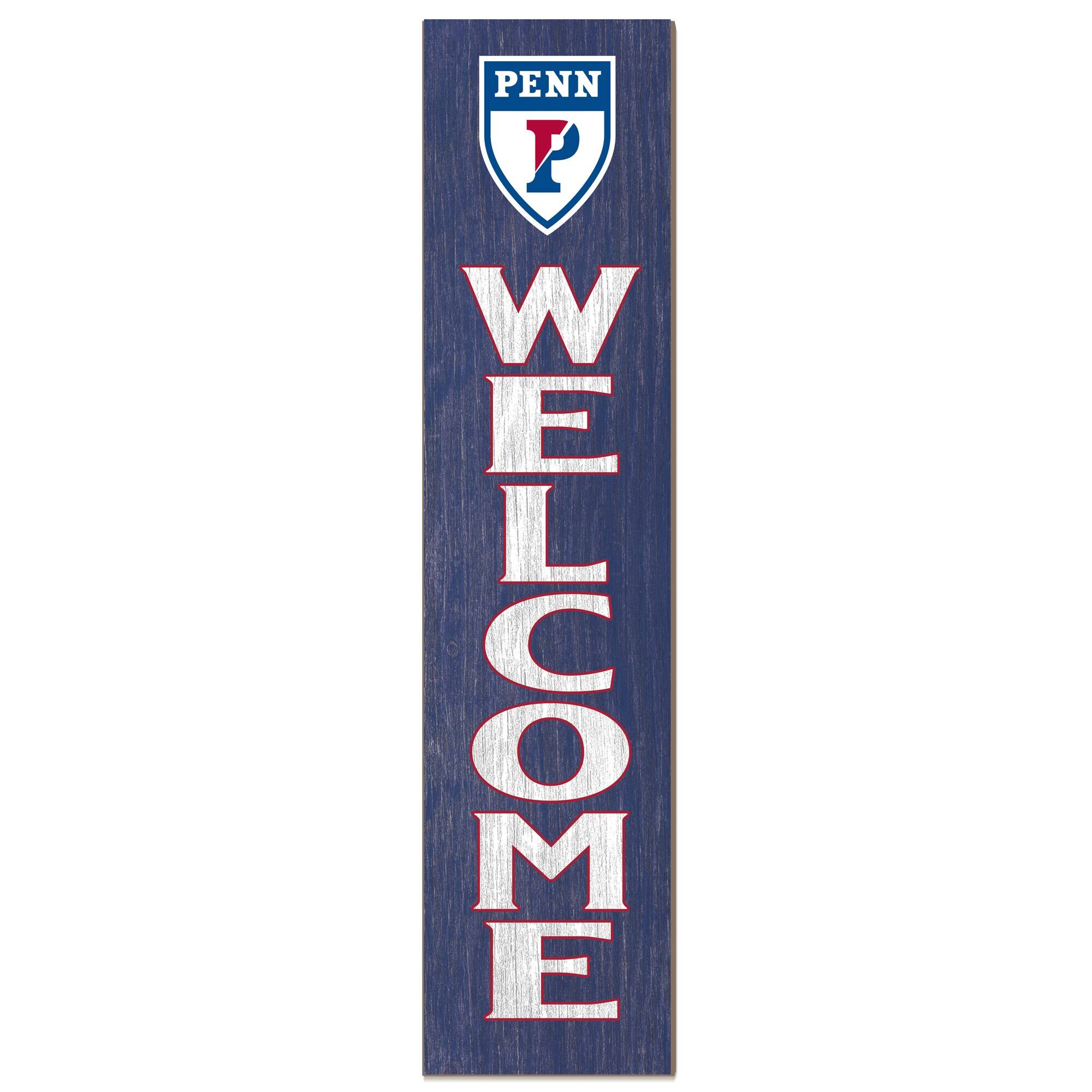 Pennsylvania Quakers 12'' x 48'' Welcome Outdoor Leaner