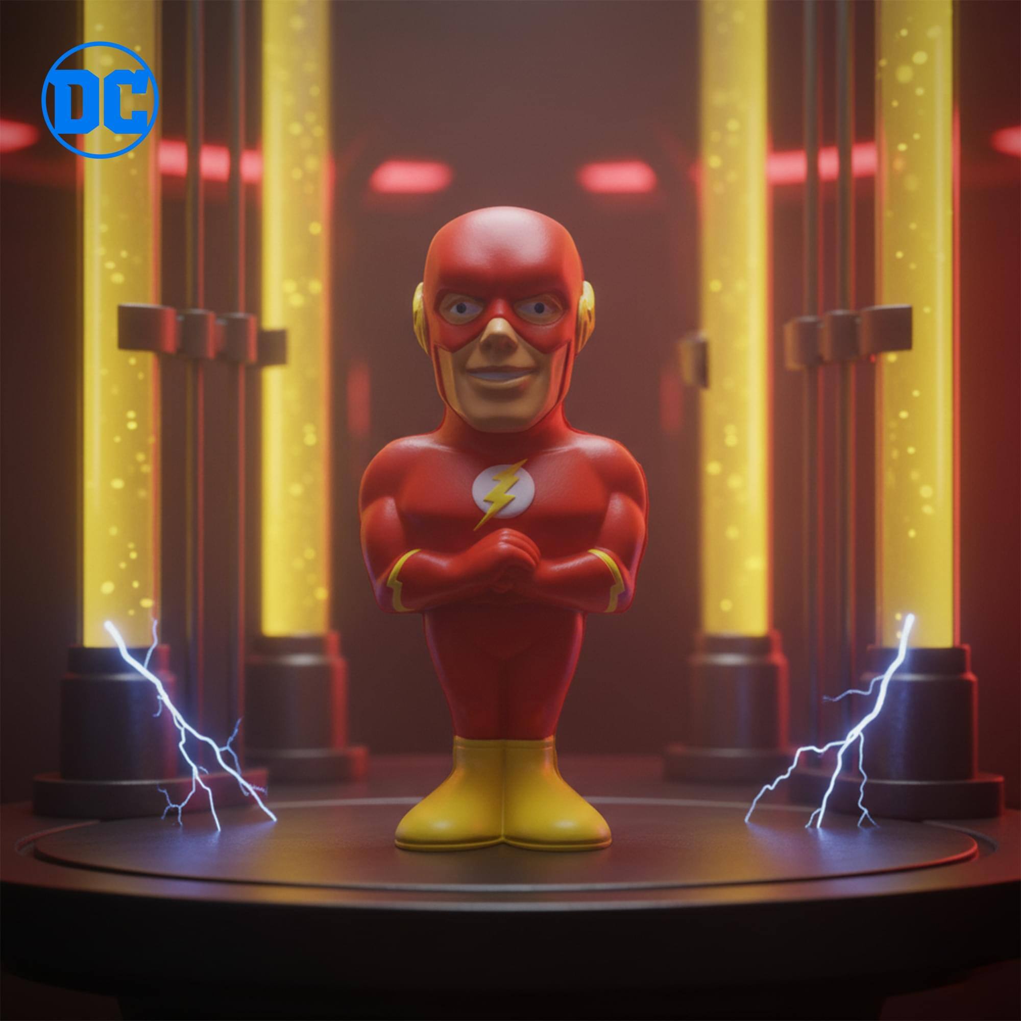 Alt View 2. SD Toys - DC Comics The Flash 6-Inch Stress-Relief Figure - Red.