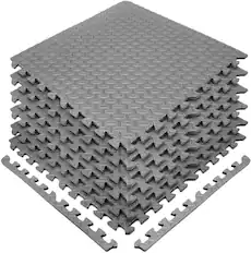 Front. Sorbus - Sivan Health and Fitness Puzzle Exercise Mat EVA Foam Interlocking Tiles - Gray.