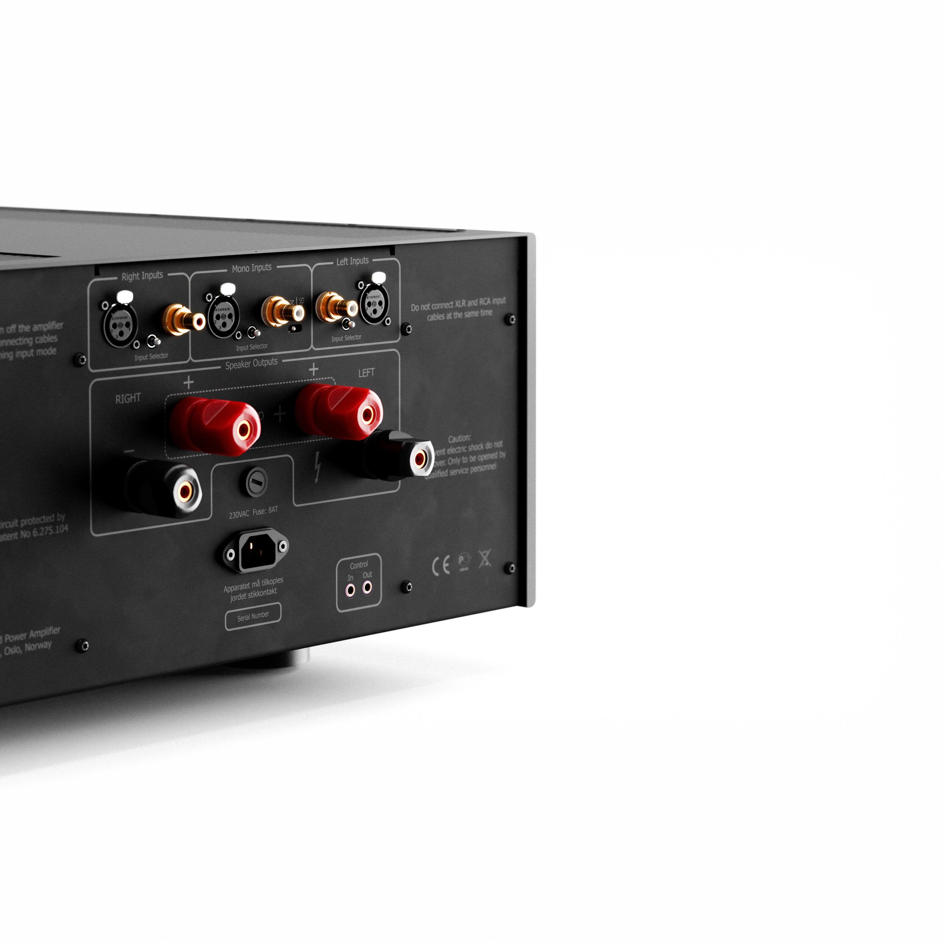 Right Inputs: Mono Input, Left Inputs: of the amplifier connecting cables in single input mode. 3.5V DC protected by fuse. No 6.275.104. Power Amplifier Outputs: + 4 Ohm, 200VAC rated speakers. Non-switching type.