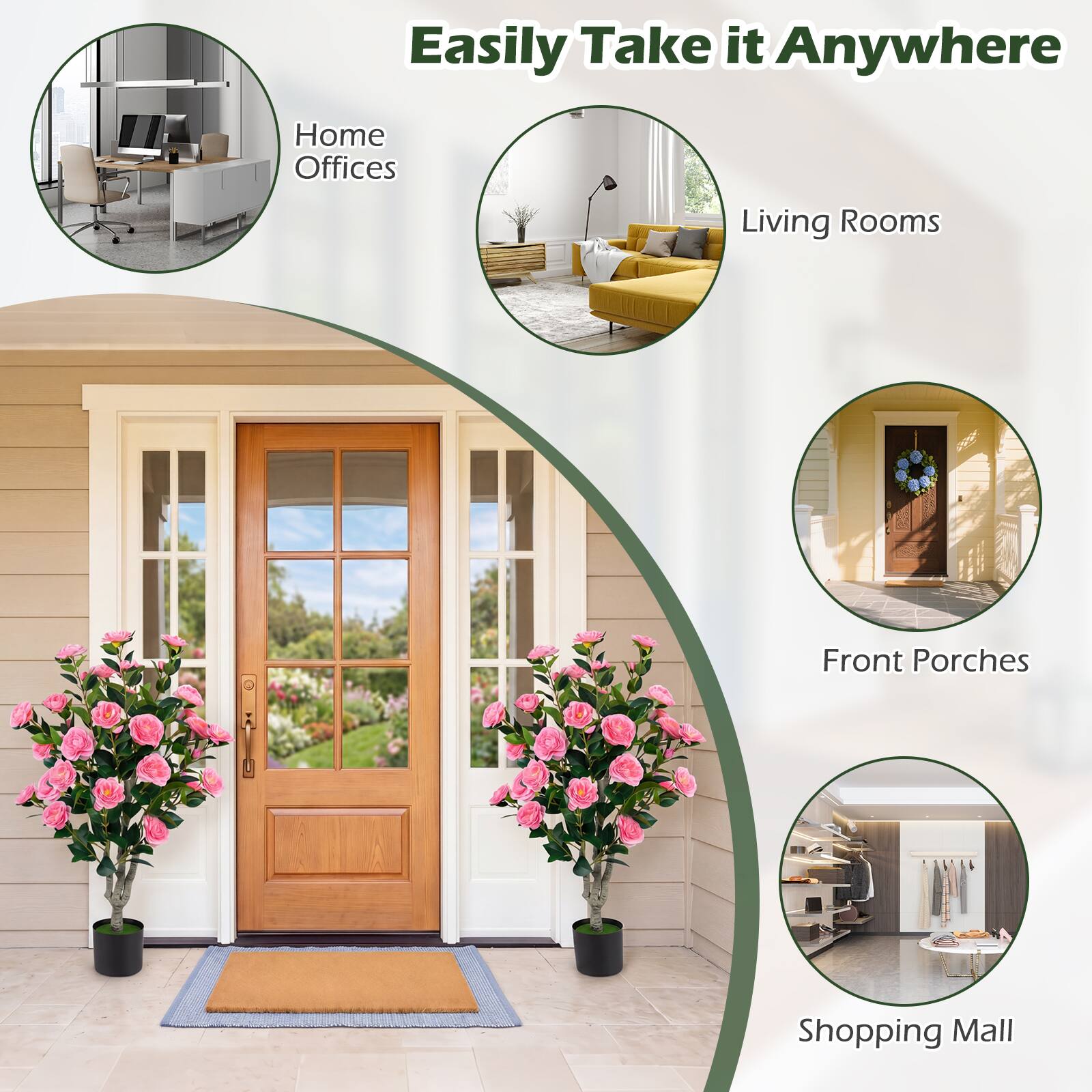 Easily Take it Anywhere

- Home Offices
- Living Rooms
- Front Porches
- Shopping Mall