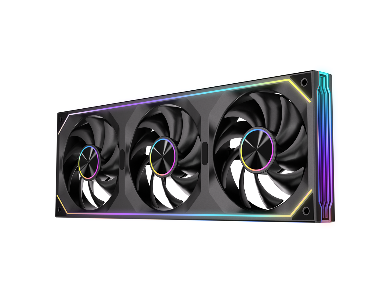Alt View 2. Antec - Antec Infinity Matrix 360 ARGB, 360mm Fan, Dual-Cable, 4-Sided Mirror Lighting, PWM 1800 RPM - RGB.