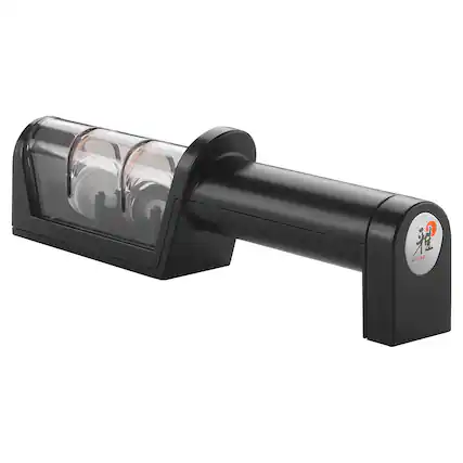 Front. Miyabi - Miyabi 2-stage Diamond/Ceramic Handheld Knife Sharpener - Black.