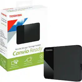Toshiba - Canvio Ready HDTP310XK3AA 1 TB Portable Hard Drive - External - MAC Device Supported - USB 3.0 - 1 / - Black