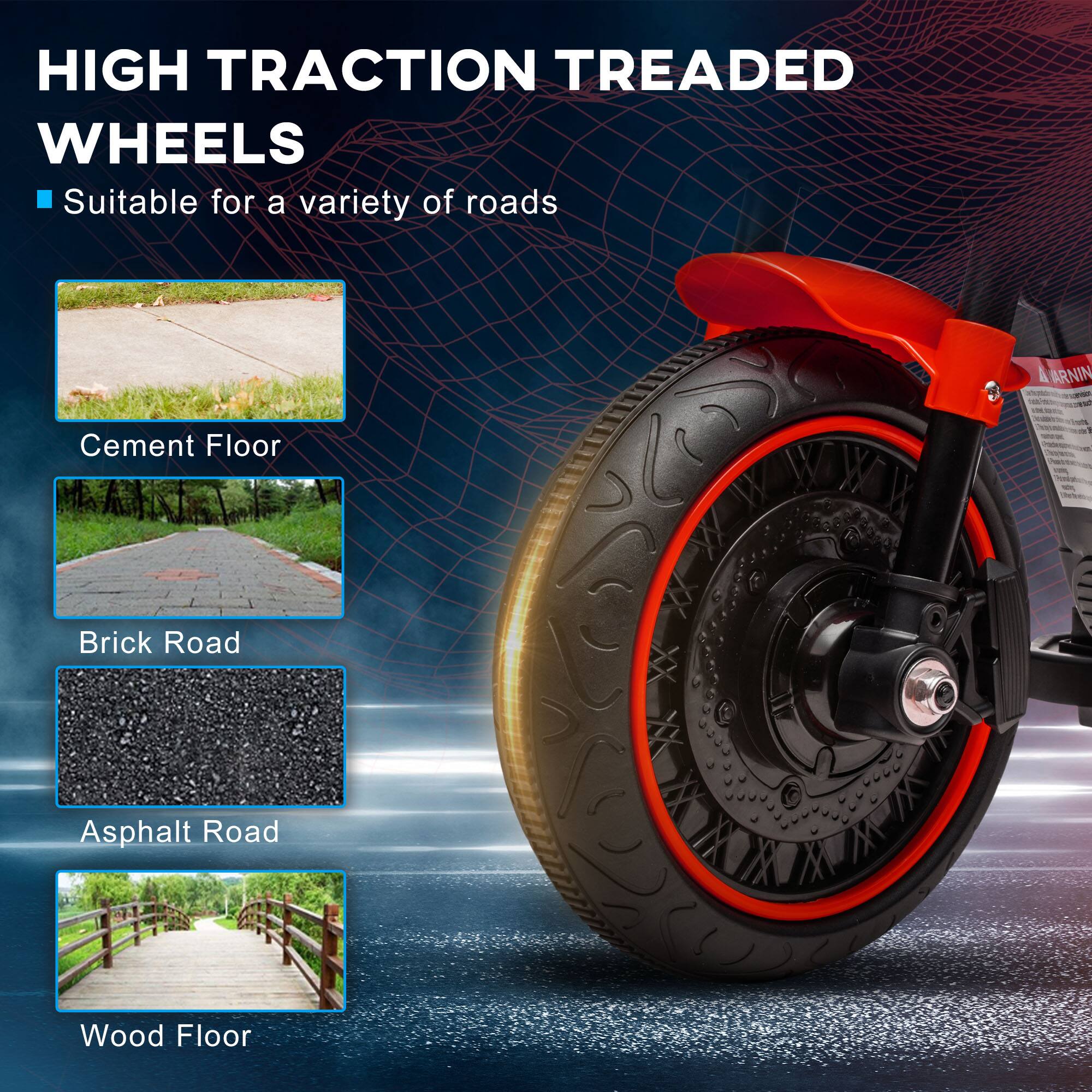 HIGH TRACTION TREADED WHEELS

Suitable for a variety of roads

- Cement Floor
- Brick Road
- Asphalt Road
- Wood Floor