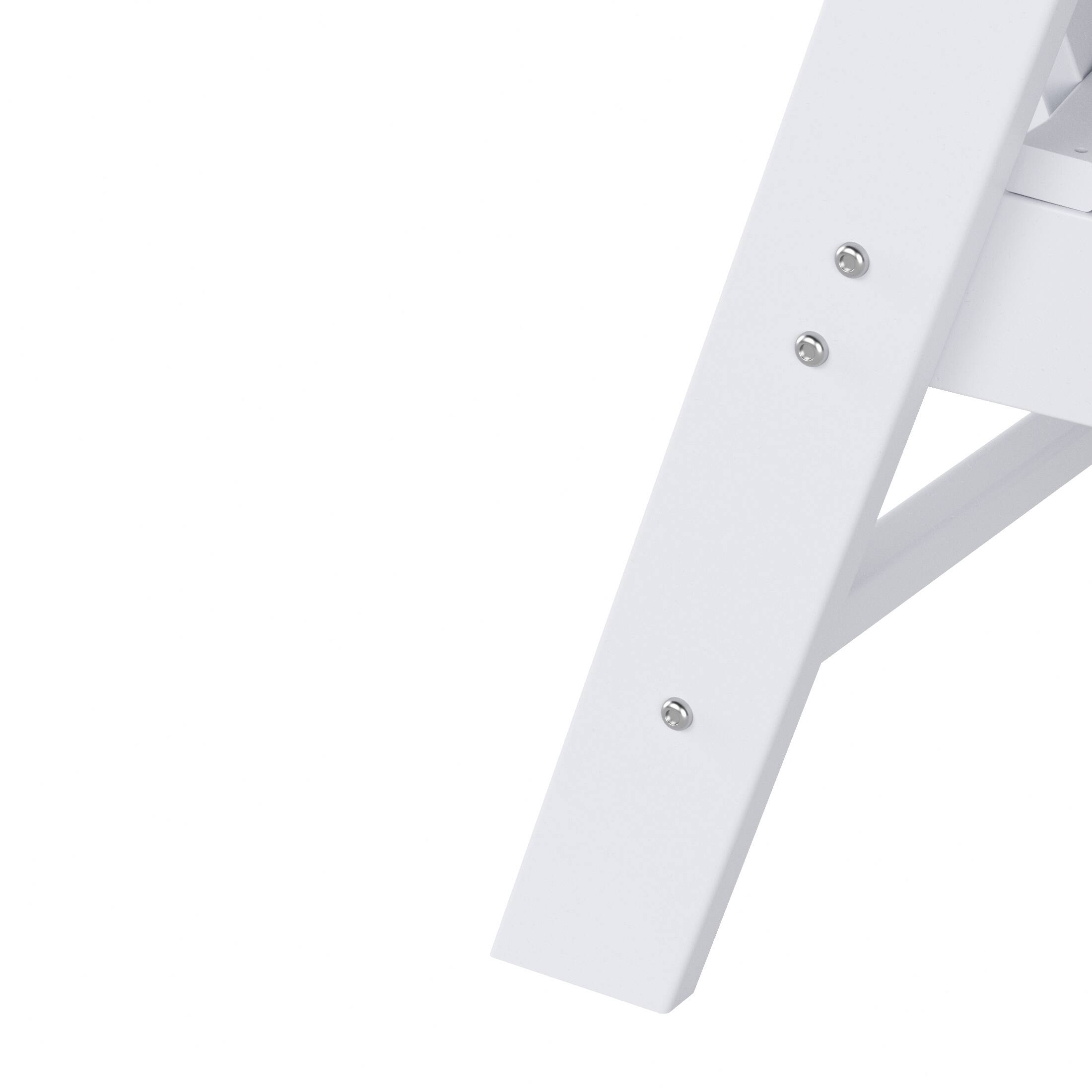 Alt View 6. WestinTrends - WestinTrends Malibu Outdoor Patio HDPE Plastic Adirondack Dining Chair - White.