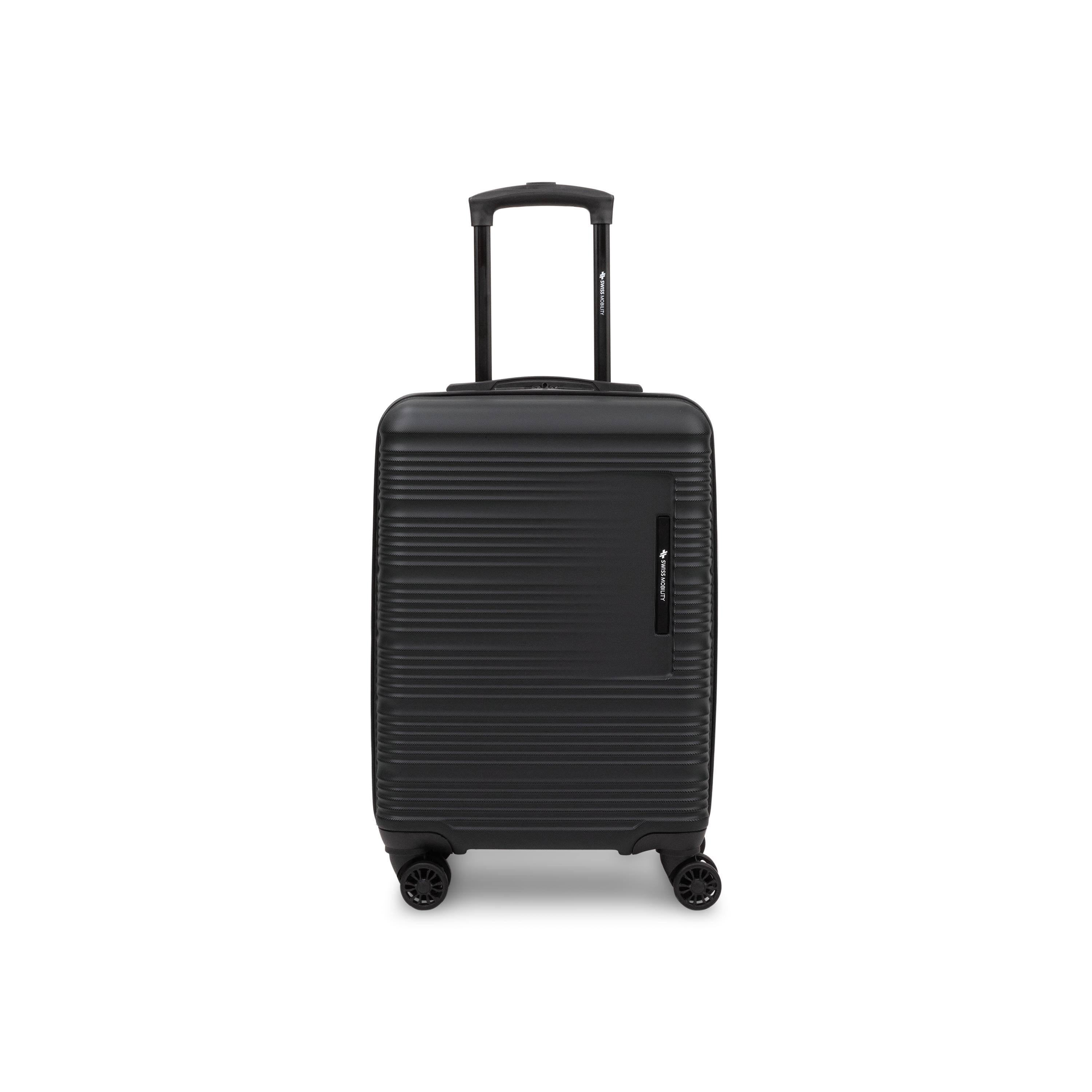 Left. Swiss Mobility - Swiss Mobility YVR 3 piece Hardside Luggage set - BLACK.