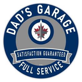 Fan Creations - Winnipeg Jets 16" Dad's Garage Wood Sign - Multicolor
